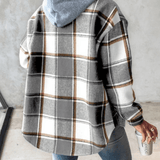 Estefanía | Checked Hoodie Blouse