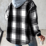 Estefanía | Checked Hoodie Blouse