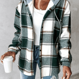 Estefanía | Checked Hoodie Blouse