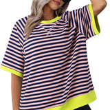 Iolanda - T-shirt Rayé Décontracté
