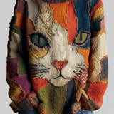 Julie | Artistic Cat Knit Top