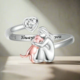 Ring with Dog Icon (Rose Edition)
